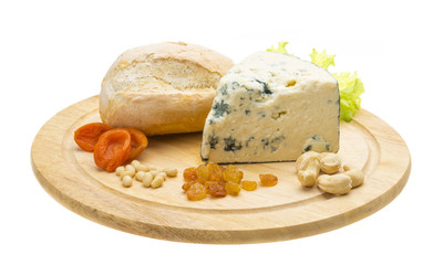 Slice of blue cheese