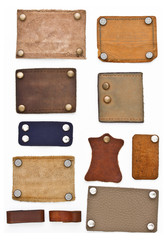 Blank Leather Labels Set