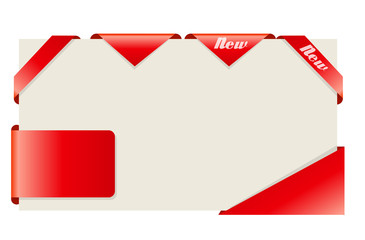 Set of ribbons. Vector illustration.