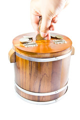 saving money in a box