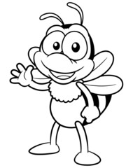Illustration de l& 39 abeille Cartoon - livre de coloriage