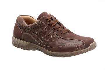 A casual brown leather man shoe