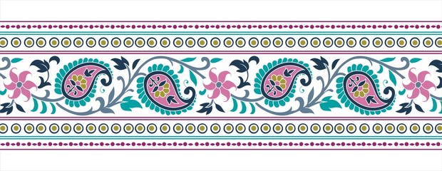 colorful paisley floral pattern, textile , Rajasthan, royal India