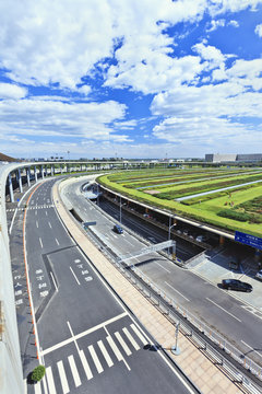 Road Network Around Beijing Capital Airport Terminal 3, The Second Largest Airport Terminal In The World.