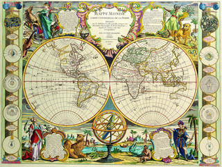 Fototapeta na wymiar Antique Map 1755