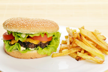 Tasty hamburger