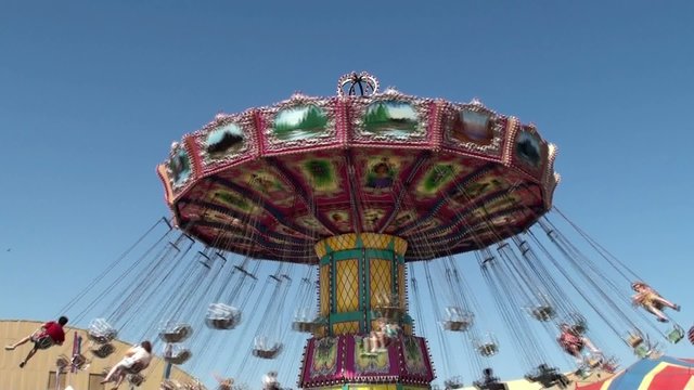 Amusement rides at Ventura County Fair 2012. California, USA.