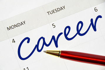 Career note in the calendar