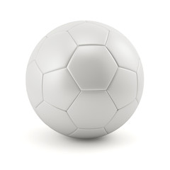 Leather white football. Soccer ball