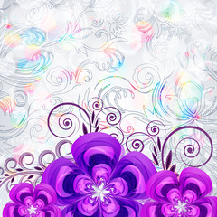Abstract beautiful flower background cover template.