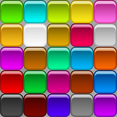 Square buttons, seamless