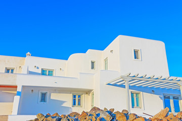 Greece Santorini, Traditional whitewashed house © korpithas