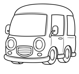 illustration du vecteur de Van - Livre de coloriage