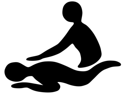 Abstrakte Darstellung einer Massage – Vektor und freigestellt