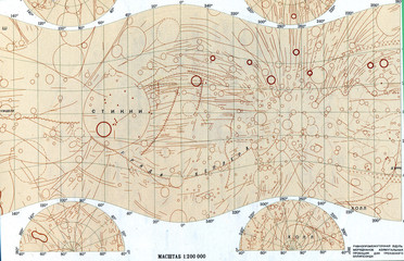 Phobos old Soviet map. mars satellite © Sergey Kamshylin