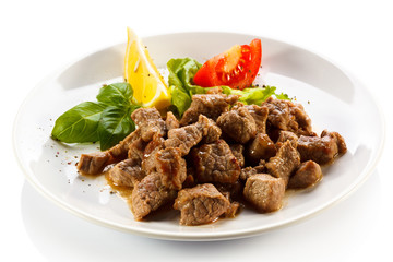 Roasted meat and vegetables
