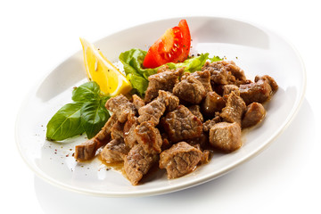 Roasted meat and vegetables
