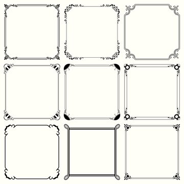 Set of decorative frames