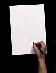 Ecrit / Signature sur feuille blanche