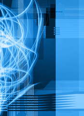 geometric blue abstract