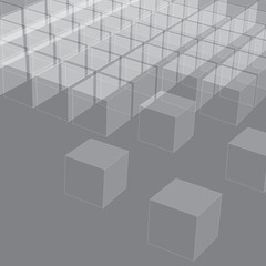 Abstract 3D cubes illustration