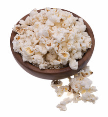 A delicious popcorn poured into a bowl