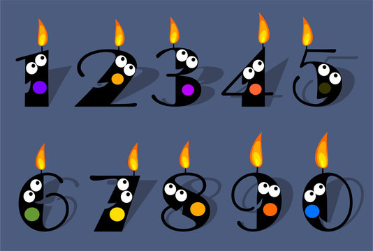 Funny Birthday Number Candles Set