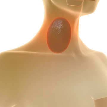 Halsschmerzen - 3D Render