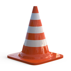 Traffic Cones isolated on white