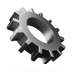 3D gear isolated on white