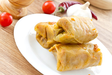 cabbage stuffed with meat