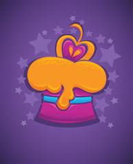 vectar card or posterwiyh image of apple cake