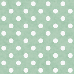 Green and White Polka Dot Fabric Background © Karen Roach