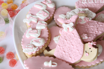 Baby shower cookie