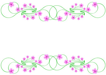 Double frise - tresse de petites fleurs