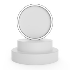 3D blank white board