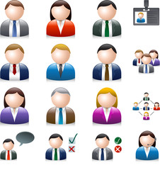 Business people avatar communication isolated on white EPS 10