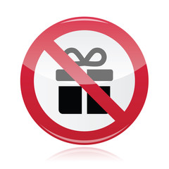 No presents red warning signs - vector