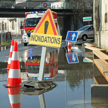 inondation d'une rue