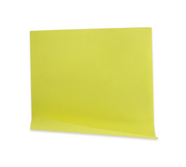 yollow paper note isolated on white background