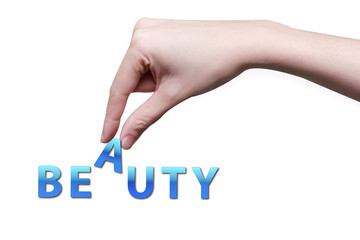 asian woman hand  holding beauty