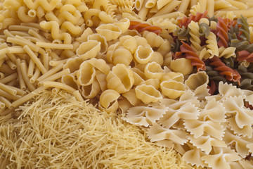 Raw italian pasta