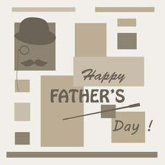 Happy Father's day . Retro vector illustration