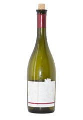 a bottle of champagne on a white background
