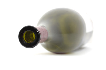 a bottle of champagne on a white background