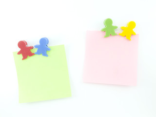 magnets shaped kids colors with note