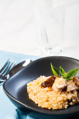 chicken mushroom risotto
