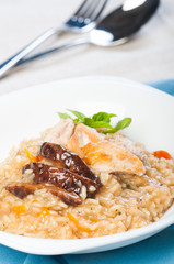 chicken mushroom risotto