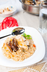 chicken mushroom risotto