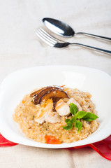 chicken mushroom risotto